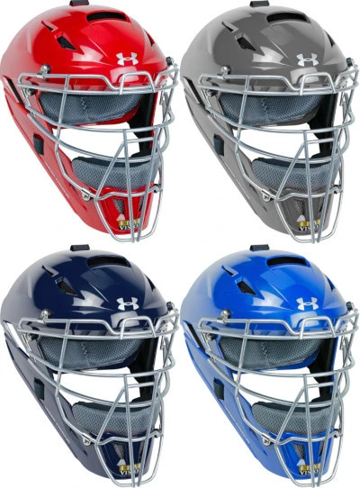 Under Armour Converge Youth Solid Gloss Catcher's Helmet UAHG3-Y 4 Under Armour Converge Youth Solid Gloss Catcher's Helmet UAHG3-Y - Image 2